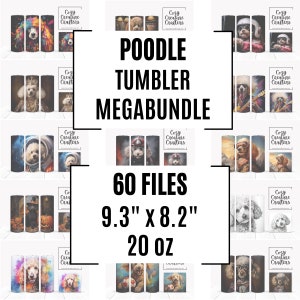 60 Pudelbecher Wraps Mega Bundle | Sublimationsdesign | 20 Unzen | 9,3 x 8,2 | PNG