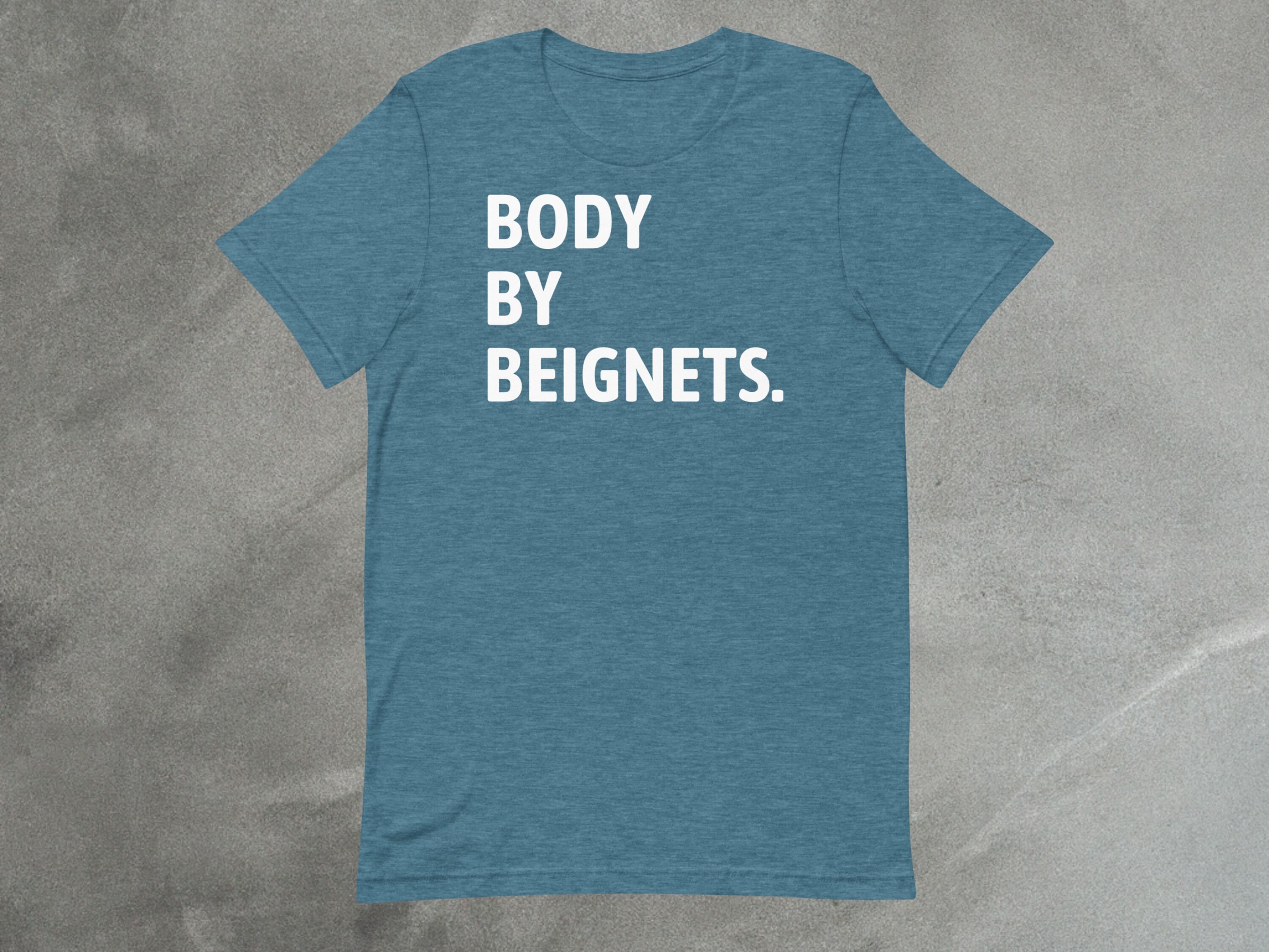 Funny Beignet Shirt | Body By Beignets Cotton Tee image 4