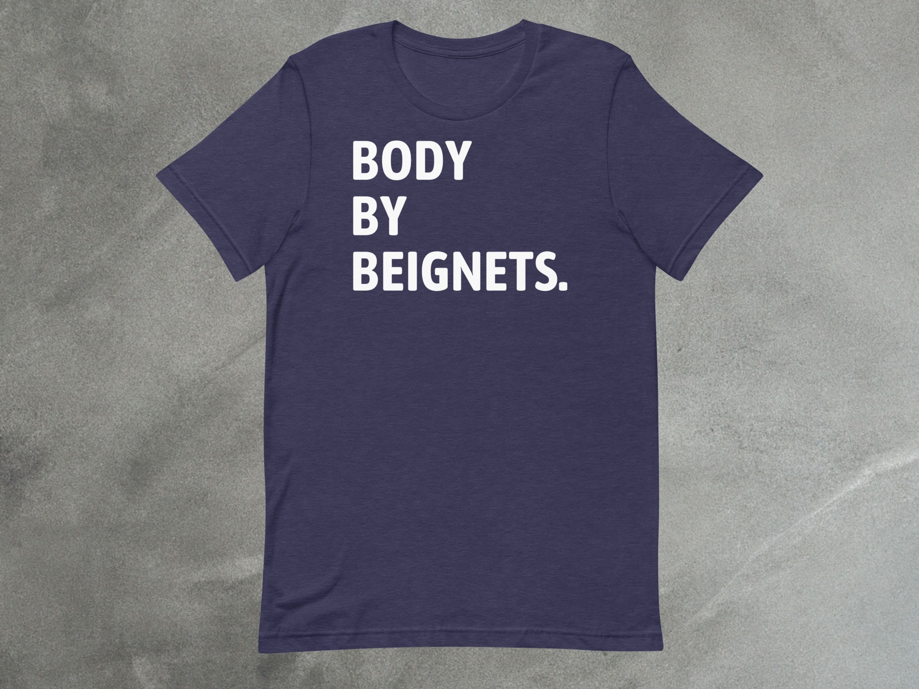Funny Beignet Shirt | Body By Beignets Cotton Tee image 8