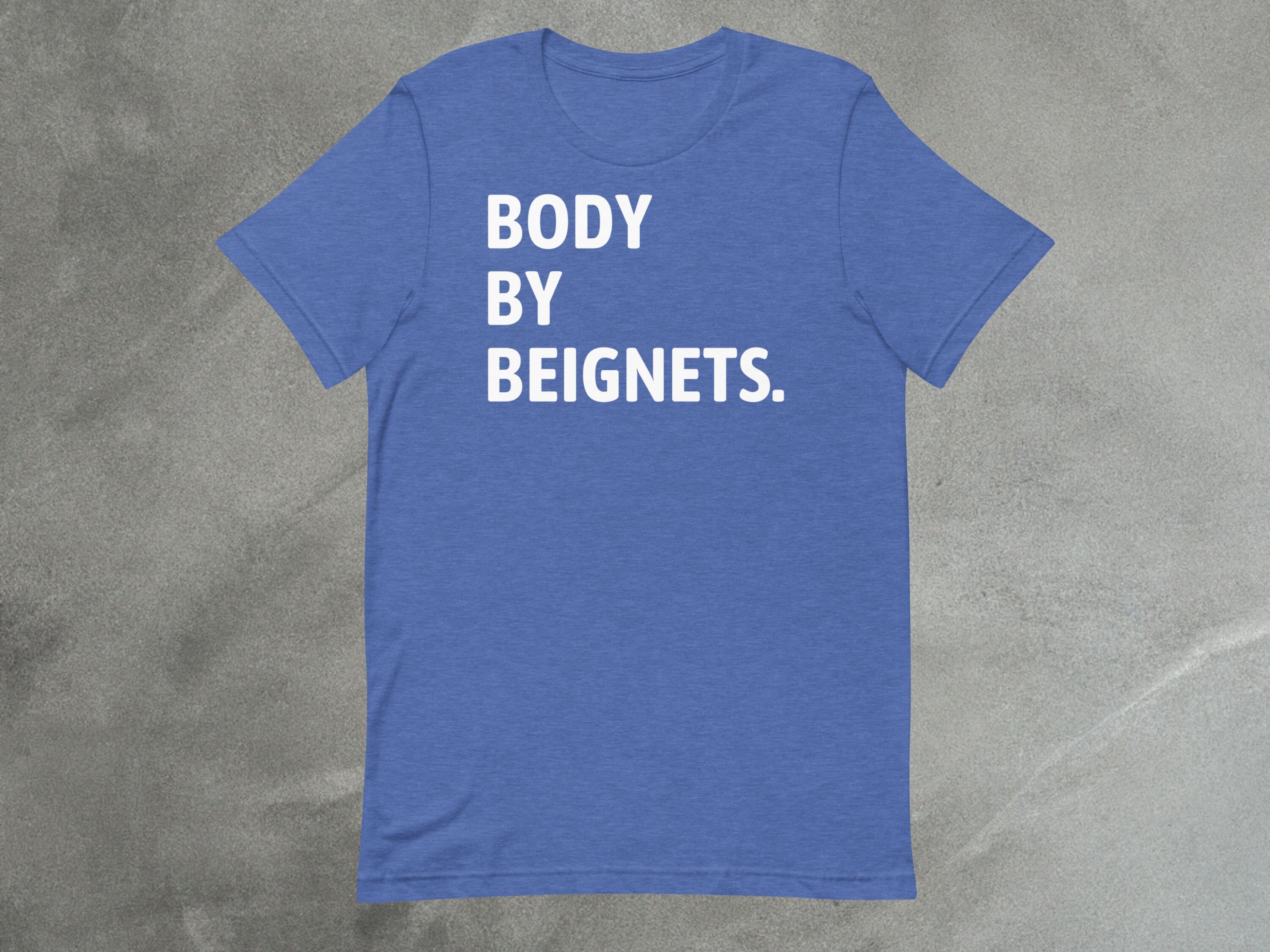 Funny Beignet Shirt | Body By Beignets Cotton Tee image 3