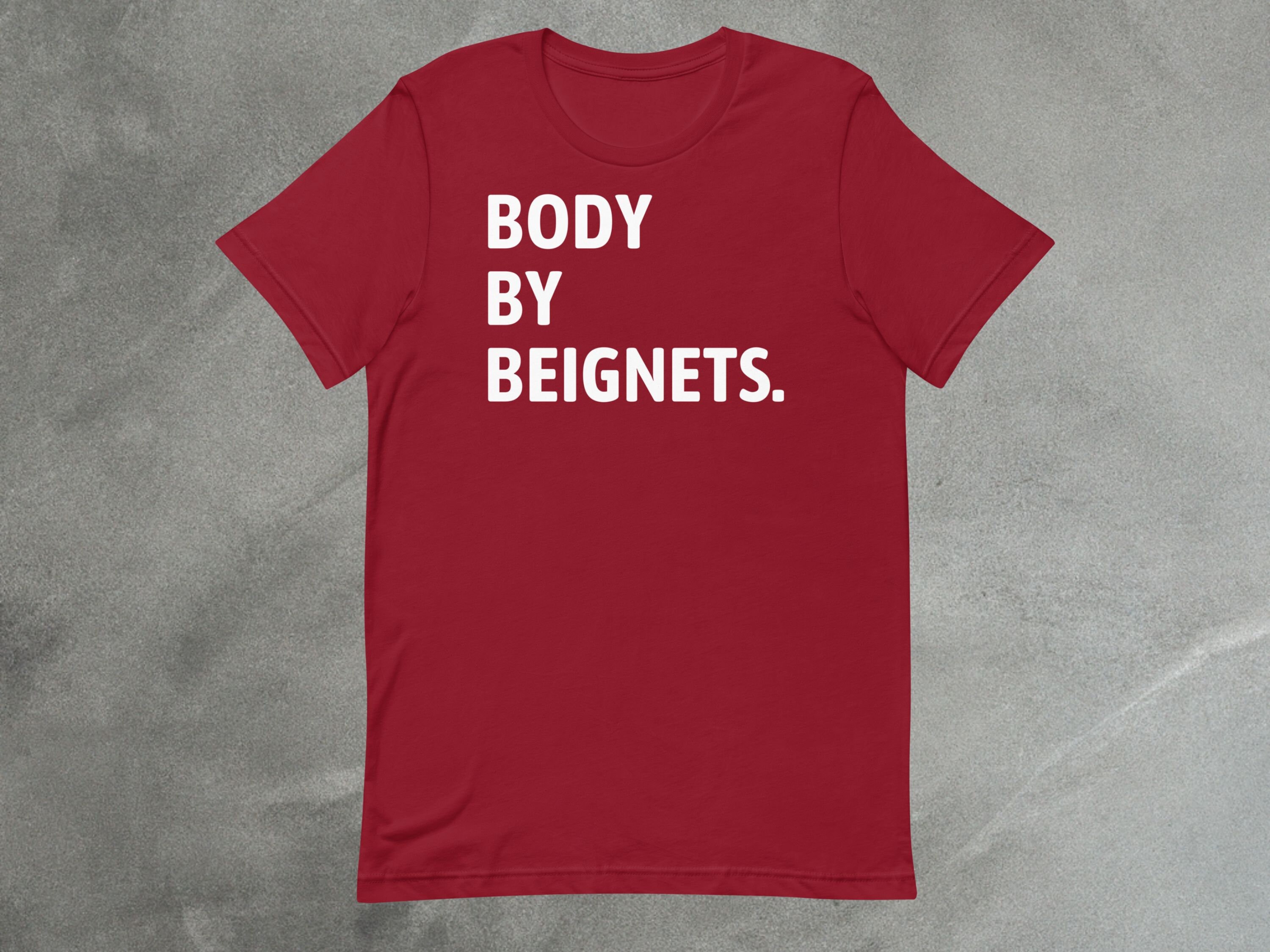 Funny Beignet Shirt | Body By Beignets Cotton Tee image 5