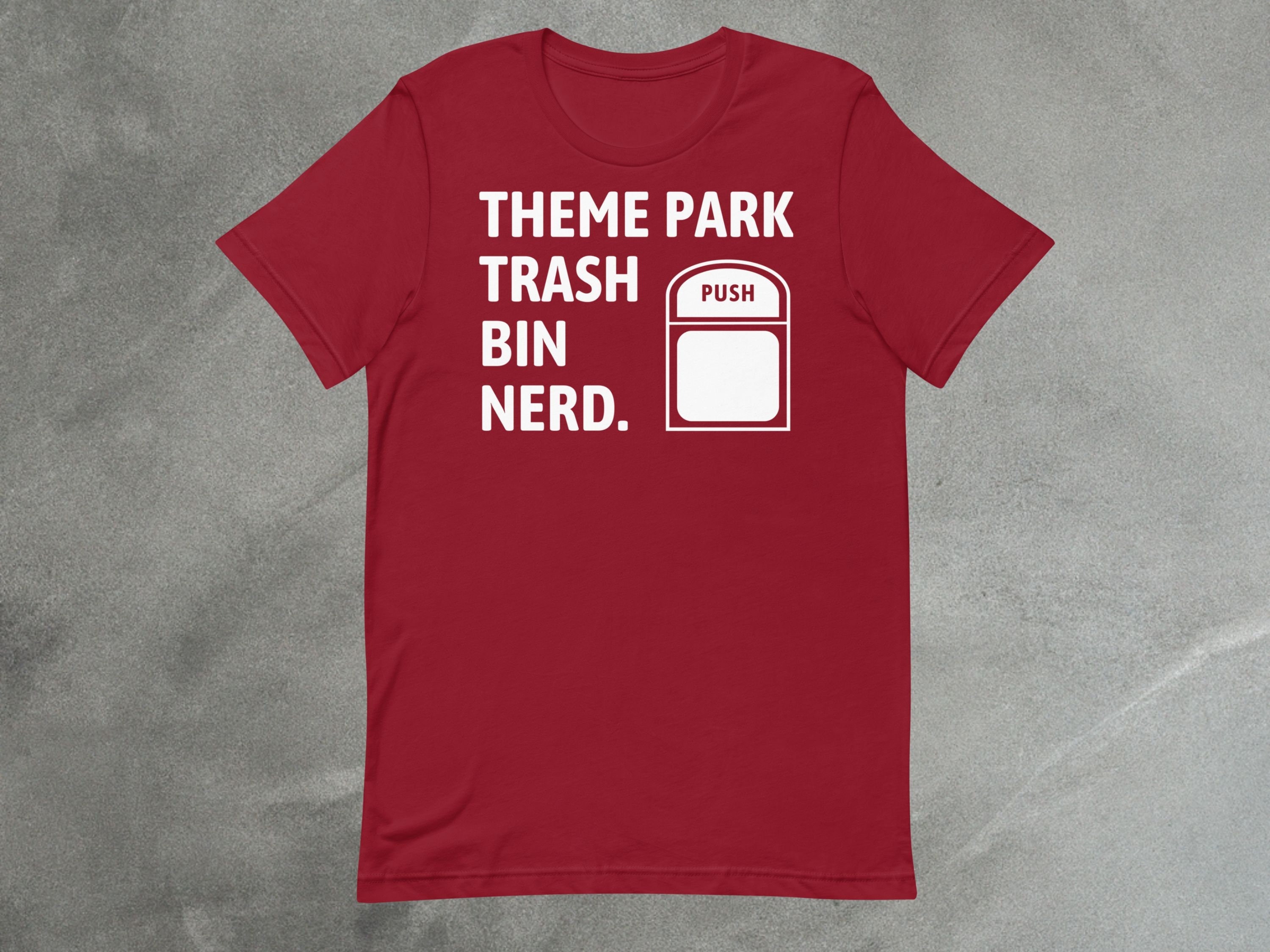Theme Park Trash Can Nerd Tee - Vacation Shirt