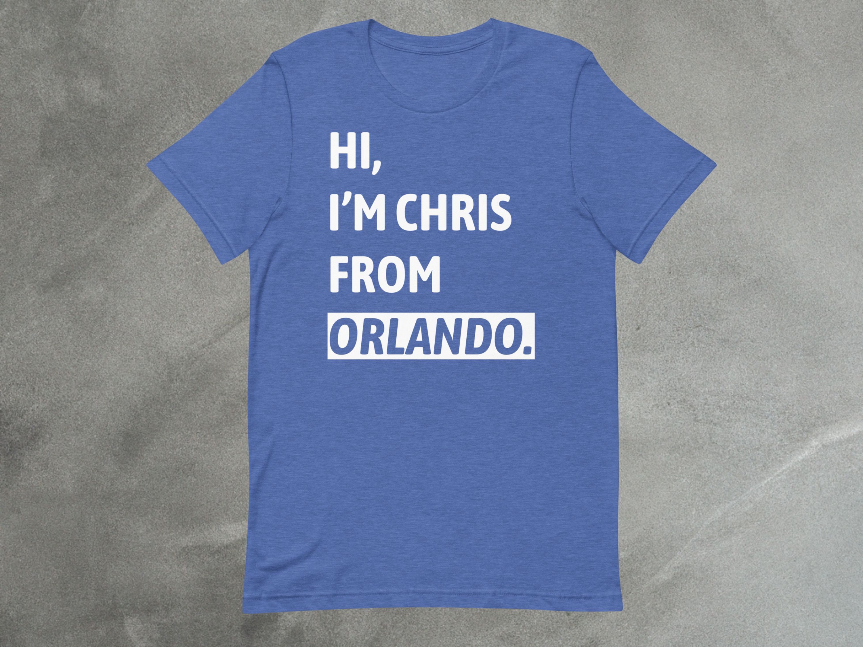 Hi, I'm Chris from Orlando Tee | A Unisex Theme Park Shirt image 2
