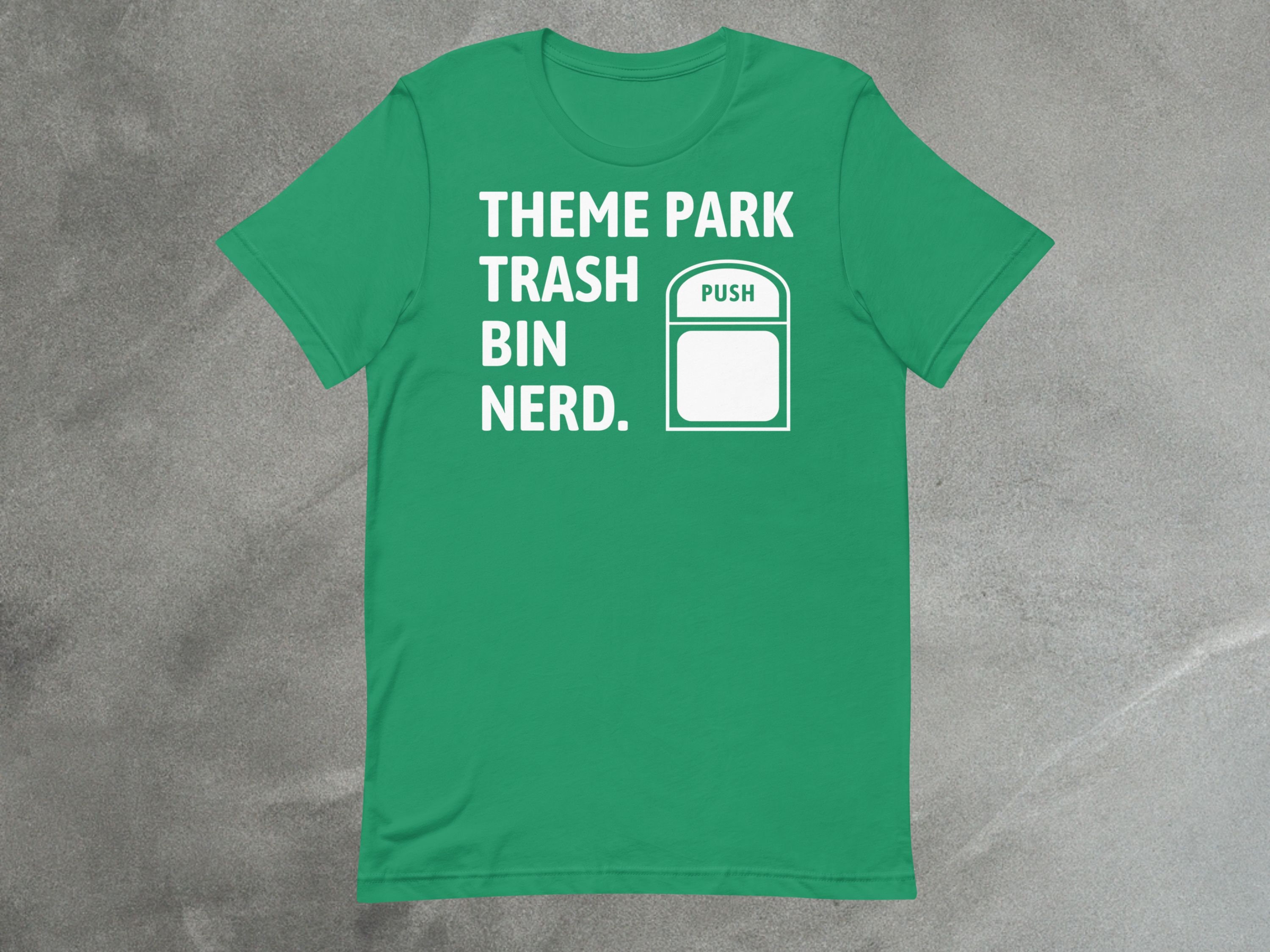 Theme Park Trash Can Nerd Tee - Vacation Shirt image 3