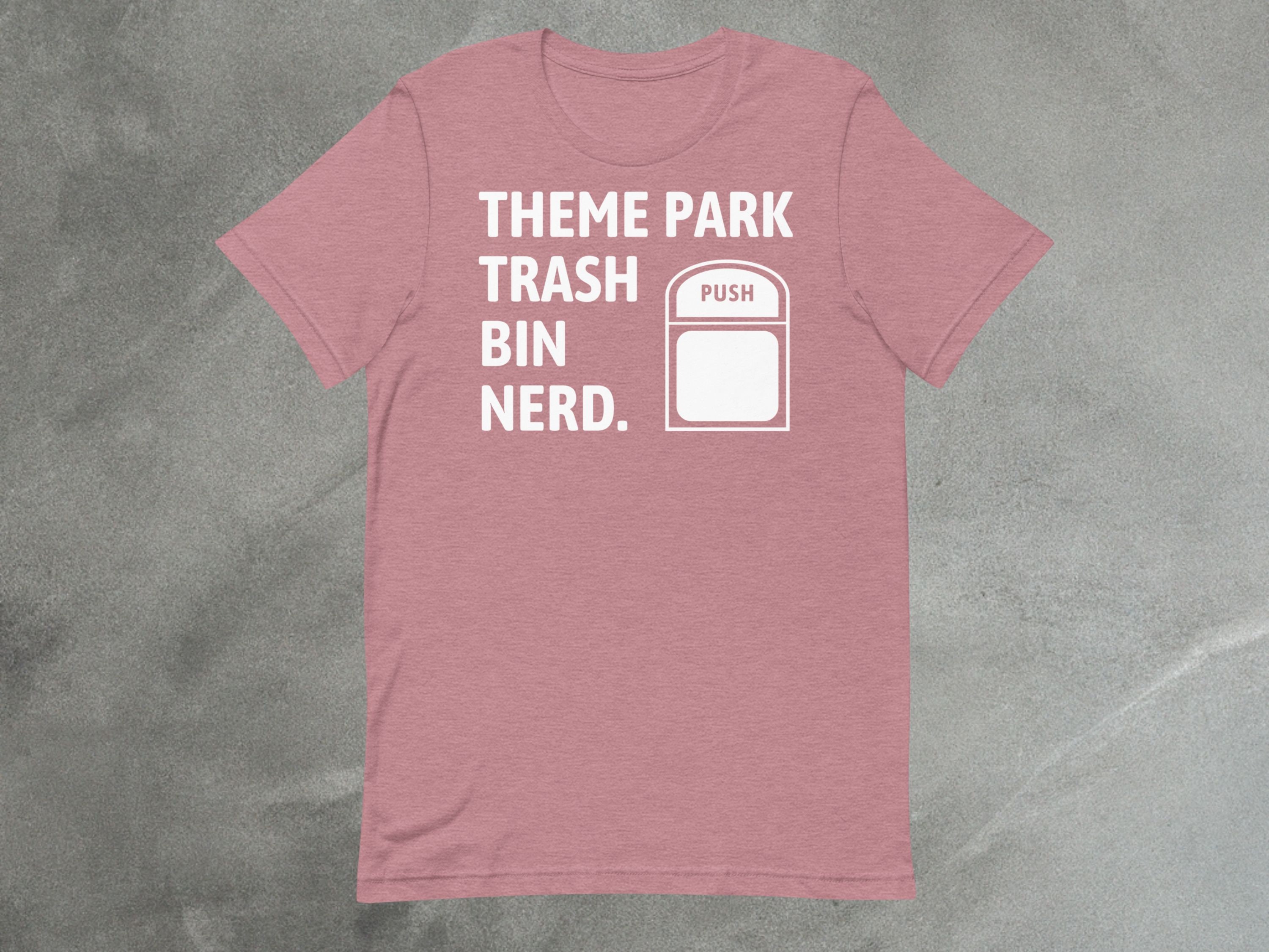 Theme Park Trash Can Nerd Tee - Vacation Shirt image 2