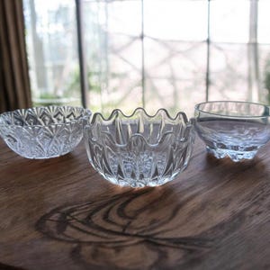 Glass Offering Bowl, Your Choice, Altar Dish, Wicca Pagan spirtual work spellwork, Witch Gift, Vintage Glass Crystal Bowl