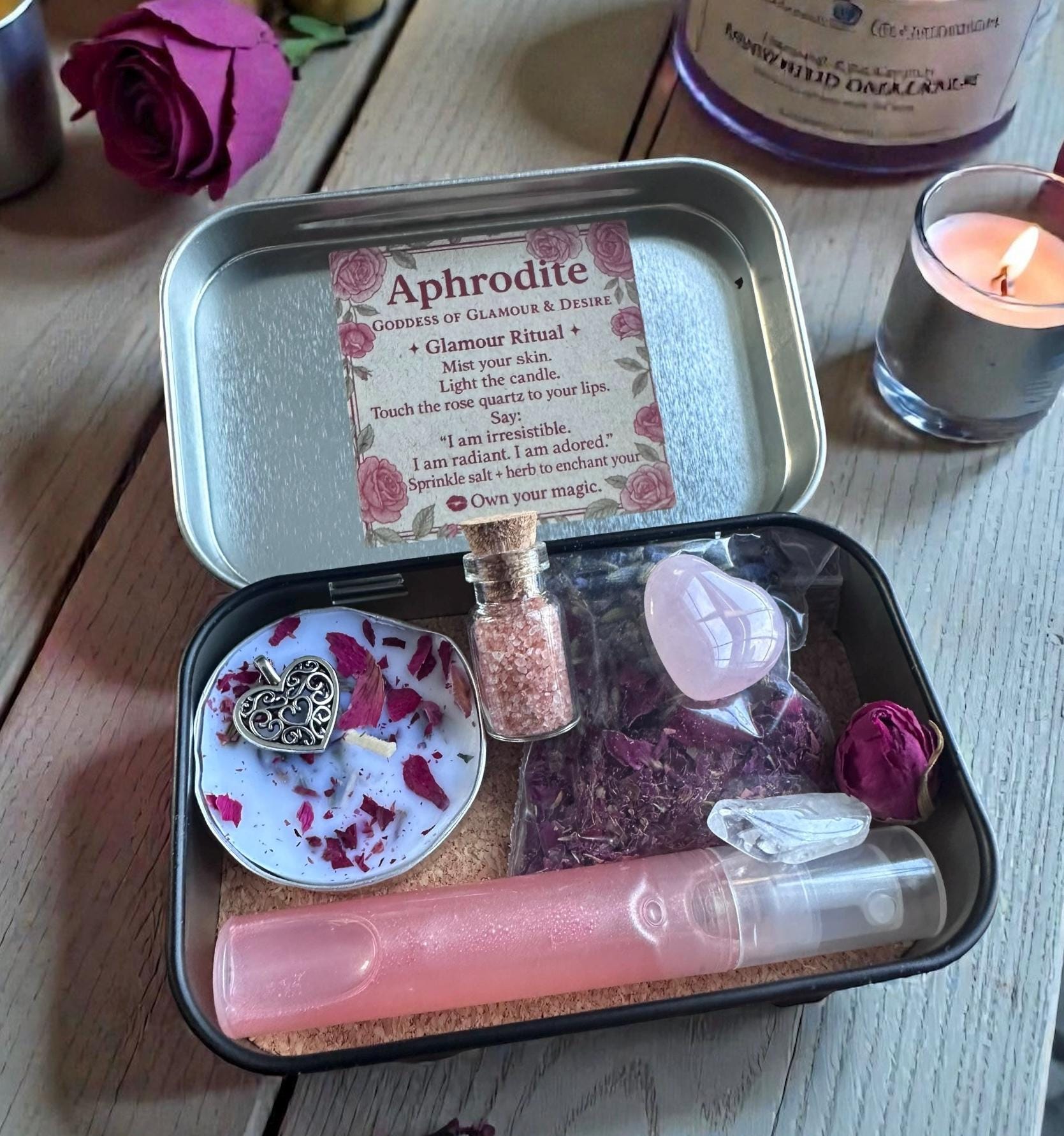 aphrodite 炭酸パック　二箱分セット Aphrodite Altar Tin, Goddess Ritual Kit for Love & Self-worth - Etsy