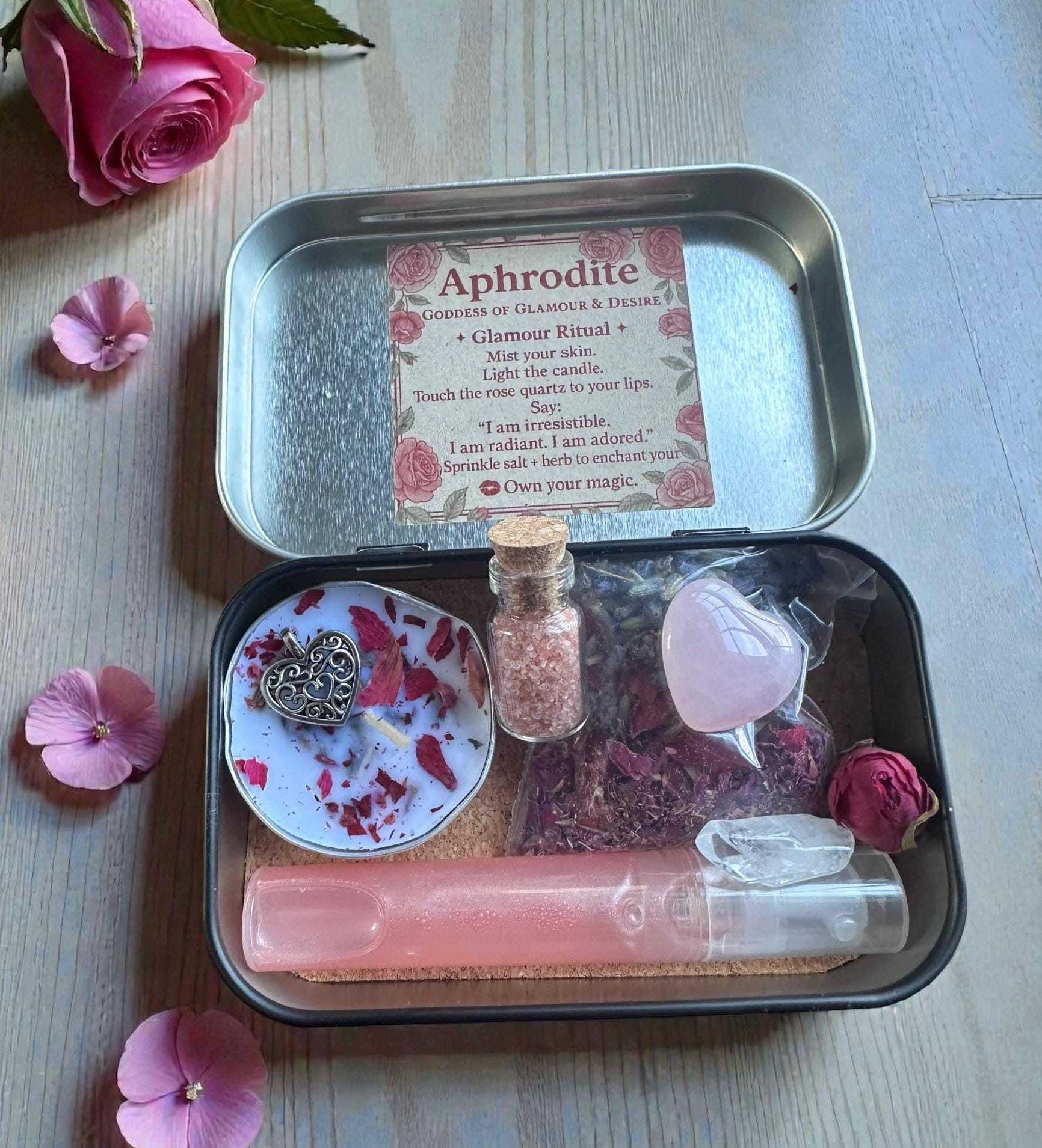 Aphrodite Altar Tin, Goddess Ritual Kit for Love & Self-worth - Etsy