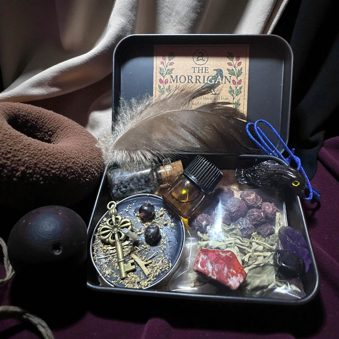 The Morrigan Altar Tin, Ritual Set - Etsy