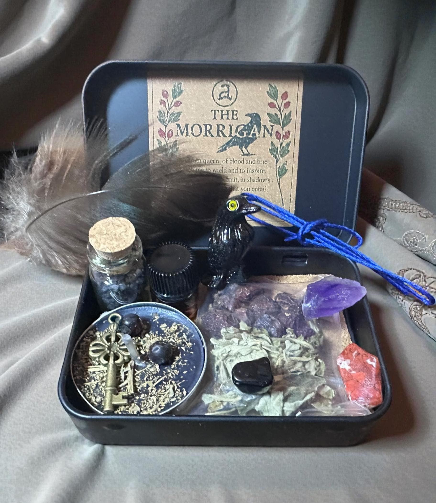 The Morrigan Altar Tin, Ritual Set - Etsy