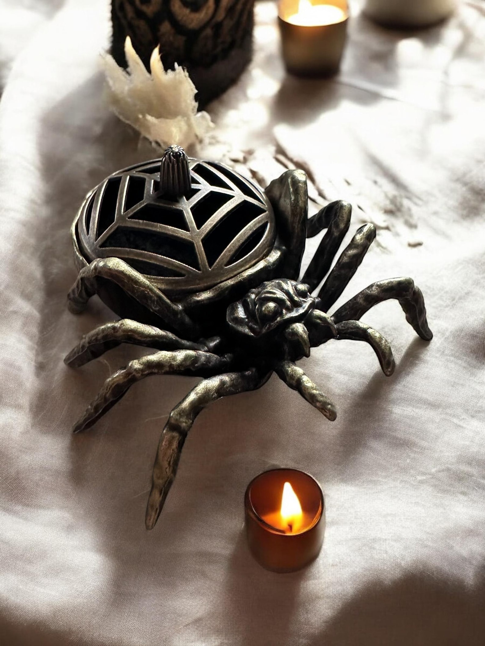 Gothic Spider Incense Holder – Unique Altar & Home Décor, Witch Gift