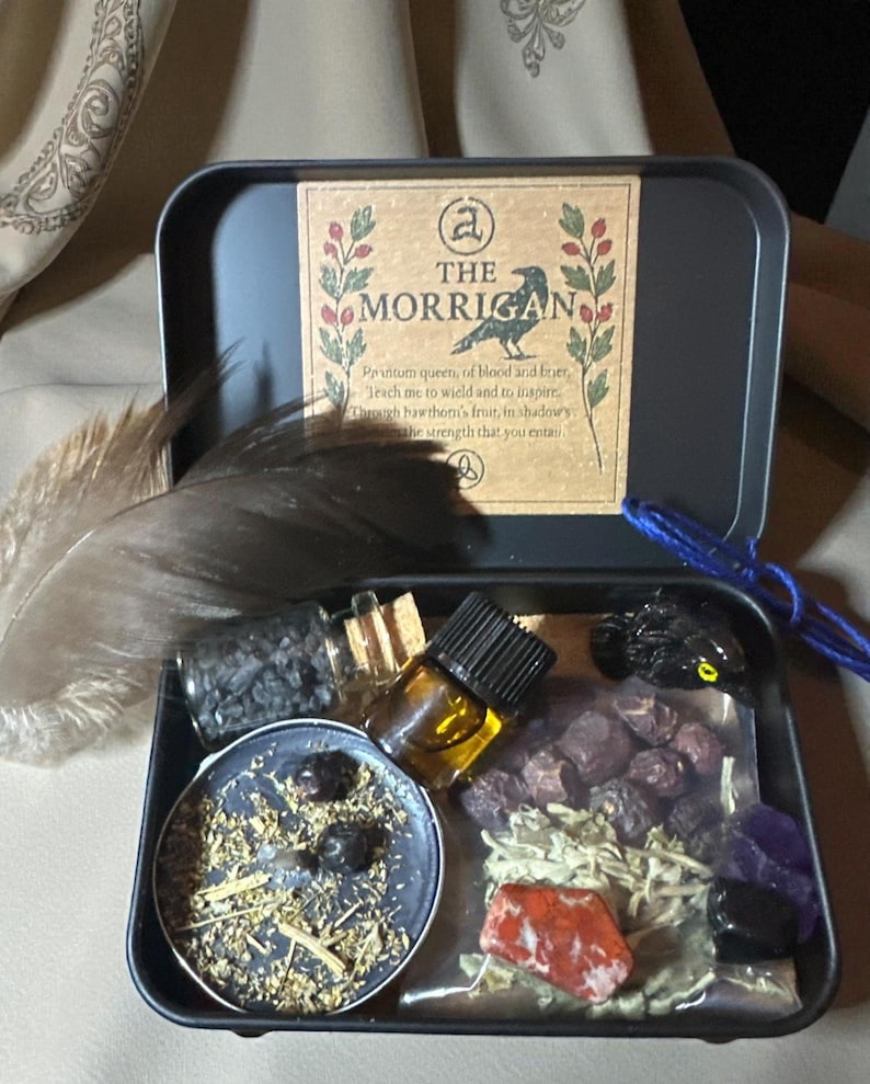 The Morrigan Altar Tin, Ritual Set - Etsy