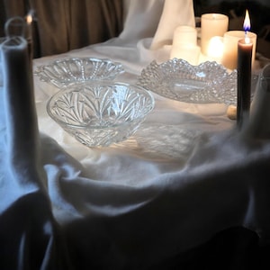 Glass Offering Bowl, Altar Dish, Wicca Pagan spirtual work spellwork, Witch Gift