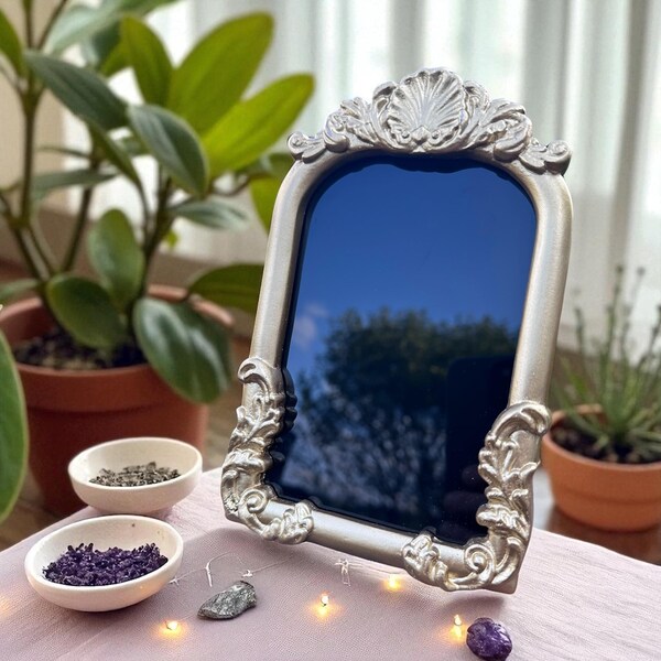 Espejo Negro, Altar de Brujas, Trabajo de Sombras, Spray Protector Espejo Negro, Espejo de Adivinación