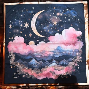 Tarot Reading Cloth | Pagan Altar Cloth | Tarot Deck Accessories | Moon Gifts | Witchy Tarot Cloth - Tarot Spread Cloth