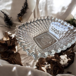 Glass Offering Bowl, Altar Dish, Wicca Pagan spirtual work spellwork, Witch Gift, witch star