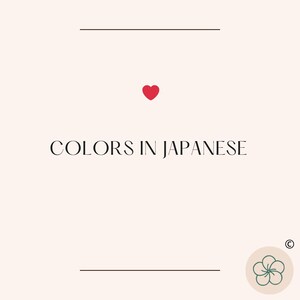 Colors in Japanese