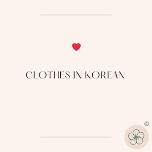 Korean Apparel Vocabulary