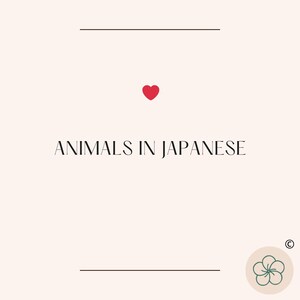 Japanese Animals Vocabulary