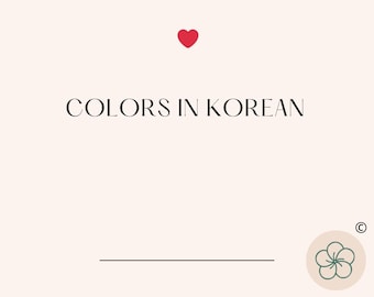 Couleurs en coréen