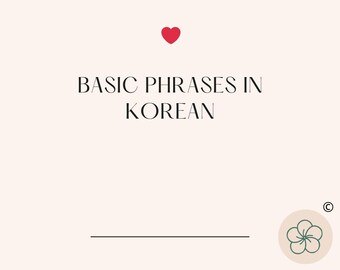 Phrases de base en coréen