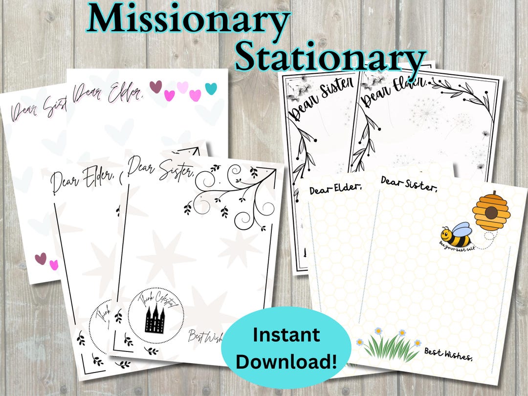 LDS Missionary Printable Stationary- Called to Serve- Missionary ...