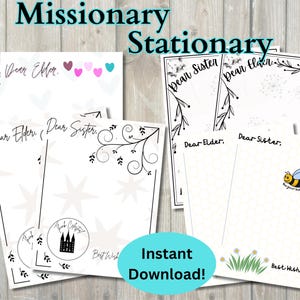LDS Missionary Stationery stampabile - Chiamati a servire - Addio missionario - Santi degli ultimi giorni - Download digitale immediato - Caro anziano - Cara sorella