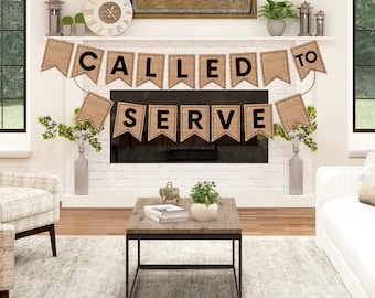 Called to Serve Banner- LDS Missionary Farewell Printable Banner Bundle–Missionary Homecoming Signs- Missionary Mom-Digital Download