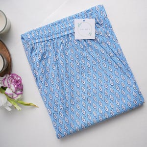 Soft Pajama Pants: Cotton Pajamas, Lightweight, Pockets- Tranquil Blue