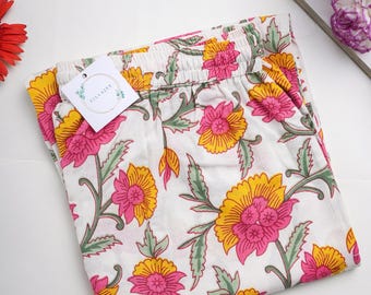 Comfy pants with pockets Women&#39;s 100 Cotton Loungewear Casual Trousers Soft Printed Slacks tall women pants colorful cute - Floral Whispers