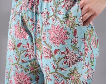 Colorful Pants Modern Style Loungewear: Blushing Blooms