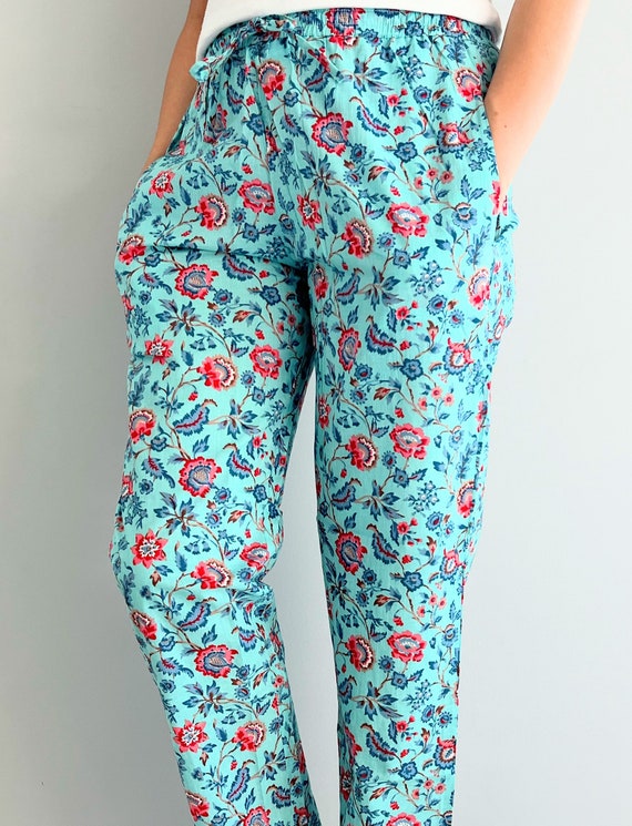 Cotton Pajama Pants Women Plus Sizing Lounge and Pajama's Pajama Spring  Sleep Pants Lightweight Pjs Summer Pijama Nightsuit Petal Harmony 