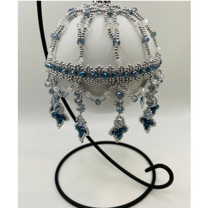 Orion&#39;s Belt Beaded Ornament Cover Pattern PDF, Bauble Cover Pattern, DIY Beaded Ornament Cover