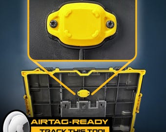 Suporte DeWalt AirTag para caixas de ferramentas e ferramentas ToughSystem 2.0, DXL e TSTAK | Adaptador Tool Connect Tag