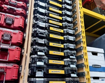 DeWalt Organizer Slider Brackets - Snap In, Heavy Duty, Fits Shallow/Deep Pro, Stanley Pro
