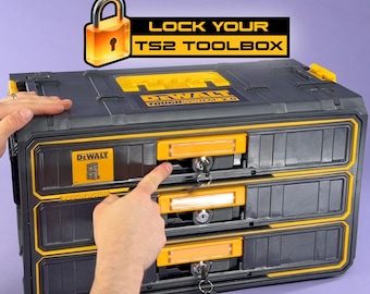 DeWalt ToughSystem 2.0 Lock for 2 & 3 Drawer Tool Box | Anti-Theft ToolBox Storage Security Latch