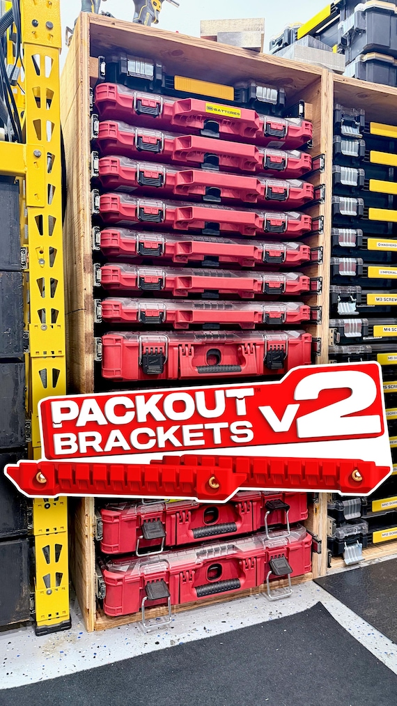Milwaukee PACKOUT Organizer Drawer Slide Brackets Pair - Strong, Space Saving