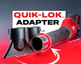 Adaptador de bico Quik-Lok para soprador de folhas Milwaukee M18 2724-20, compatível com bicos planos, cônicos e alargados.