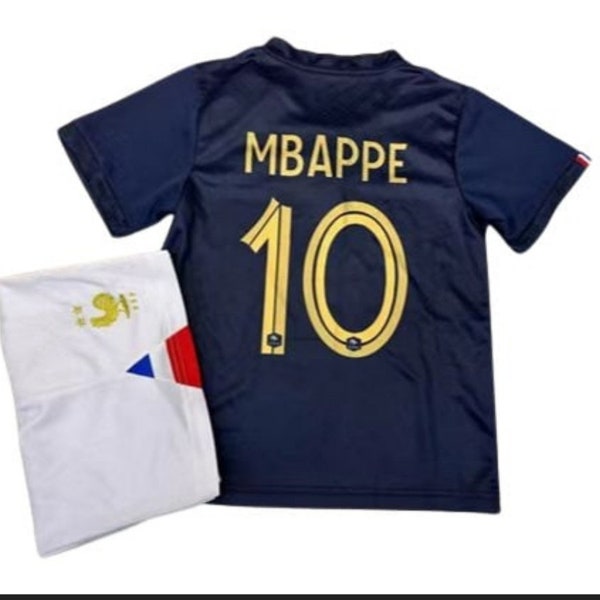 Mbappe Kids Jersey and Shorts