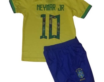 Brazil Kids Premium Jersey and Short