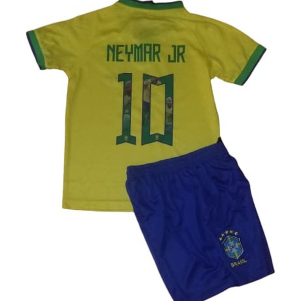 Brazil Kids Premium Jersey and Short