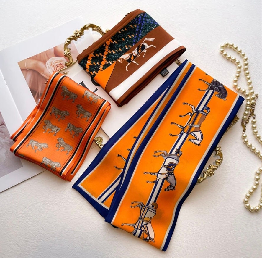 Hermes Orange Scarf 