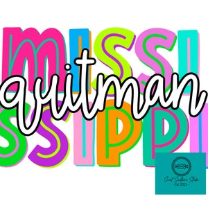 Mississippi with Home Town Tshirt Design PNG File