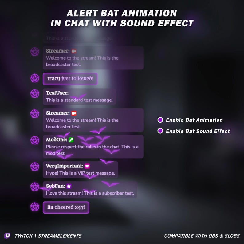 Gothic Chat Widget - Twitch Streamelements - Goth Chat Widget - Etsy