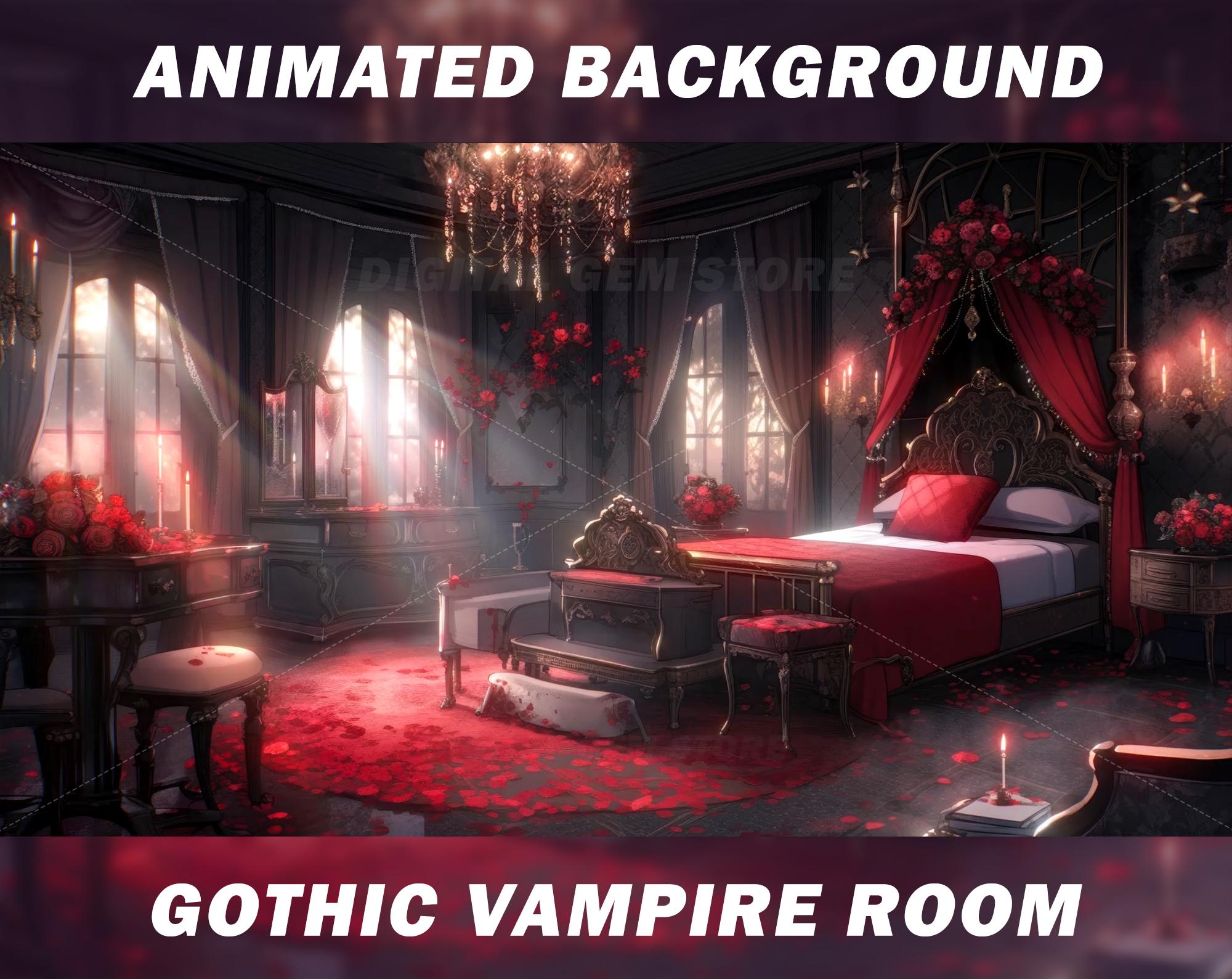 Gothic Vampire Animated Background, Stream Screens, Vtuber Background ...