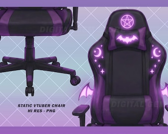 1x Gothic Vtuber Gaming Chair, Witchy, Spooky Halloween