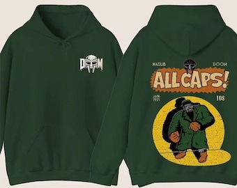 MF Doom Madlib All Caps Hoodie, Metal Face Hoodie, Madvillain