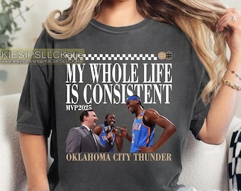 Maglietta da basket Comfort Colors Shai Gilgeous Chet Holmgren Williams, vintage SGA, OKC Oklahoma Thunder Basketball, regalo per i tifosi