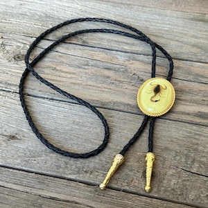 Herren Western Bolo Tie Hochzeits-Halskette Western-Accessoire Herren Lederschnur gewebt Cowboy Krawatte Vatertagsgeschenk Rodeo Bolo Krawatte für Herren