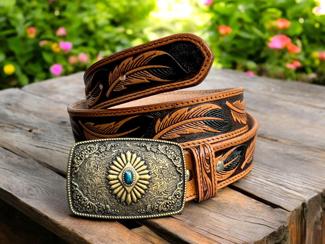 【りゅう】EMBOSSED LEATHER BELT PAISLEY りゅう】EMBOSSED LEATHER BELT PAISLEY PAISLEY EMBOSSED BELT